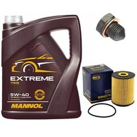 MotoröL Set 5W-40 5 Liter + ÖLfilter + ÖLablassschraube FüR Seat Ibiza VW Caddy
