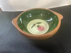 Vintage Stangl Pottery Thistle Lug Handles  Bowl Pink Green (A)