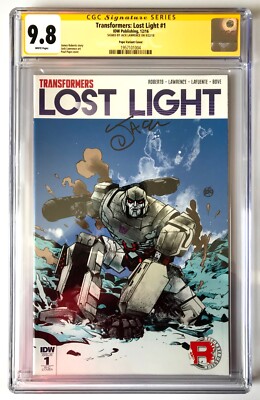 TRANSFORMERS LOST LIGHT #1 CGC SS 9.8 1:50 POPE VARIANT SIGNED JACK LAWRENCE