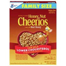 GENERAL MILLS HONEY NUT CHEERIOS CEREAL FAMILY SIZE 18.8 OZ EACH 1 