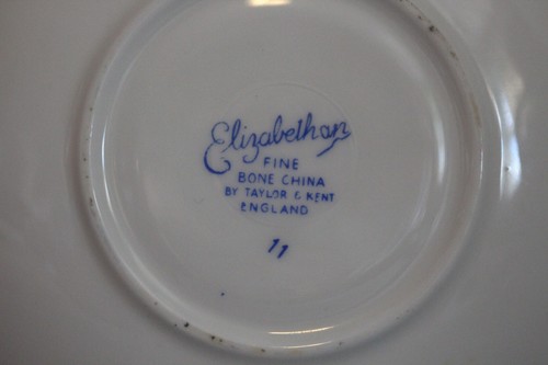 Elizabethan Fine Bone China Tea Cup & Saucer White Crabapple Taylor Kent VTG - Picture 9 of 21