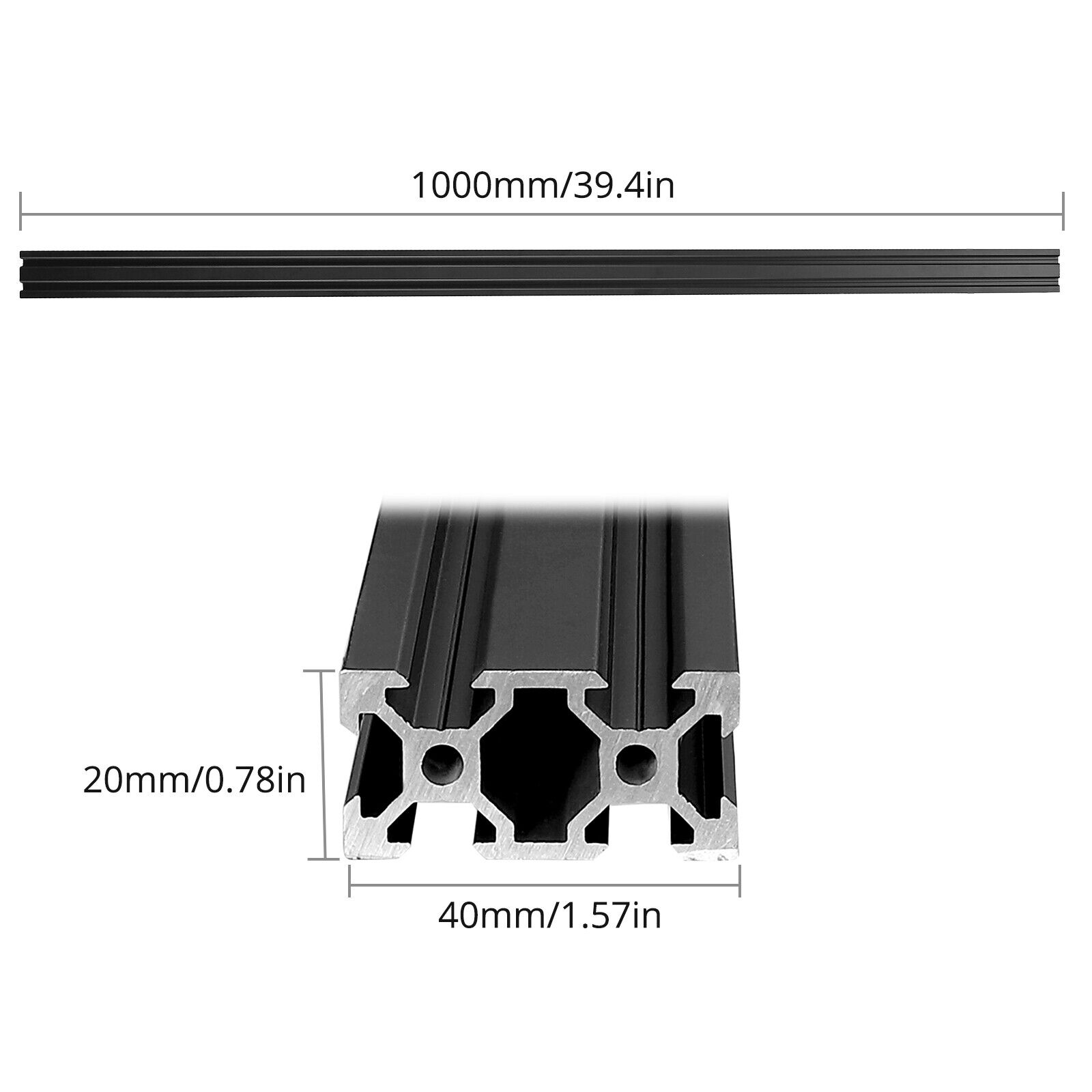 Aluprofil 20202040 Aluminium Profil 400mm1000mm Linearschiene für 3D Drucker