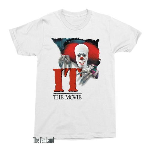 New IT 1986 Original Movie Poster Pennywise Stephen King Mens Vintage T-Shirt - Picture 2 of 2