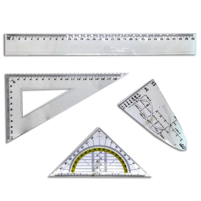 Lineale Geometrie Lineal 4er Set Schule Zeichnen Rechnen Basteln Kinder Buro Schreibwaren Cur Ufl Edu