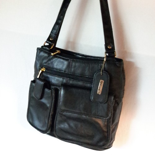 "Viali" Soft Real Leather Handbag / Shoulder Bag