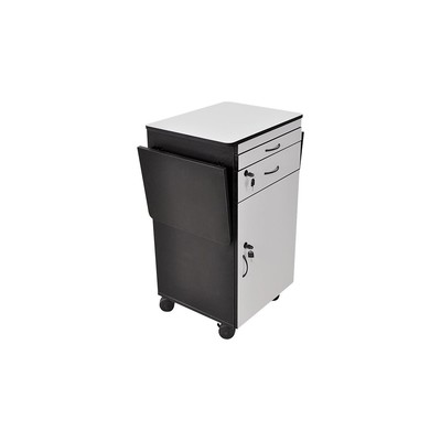 Luxor 4-Shelf Wood Mobile Computer Desk Multicolor WPSDD3