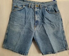 Vtg 90's Wrangler Men's Jeans Shorts Size 38 100 Cotton Denim 8.5" Inseam