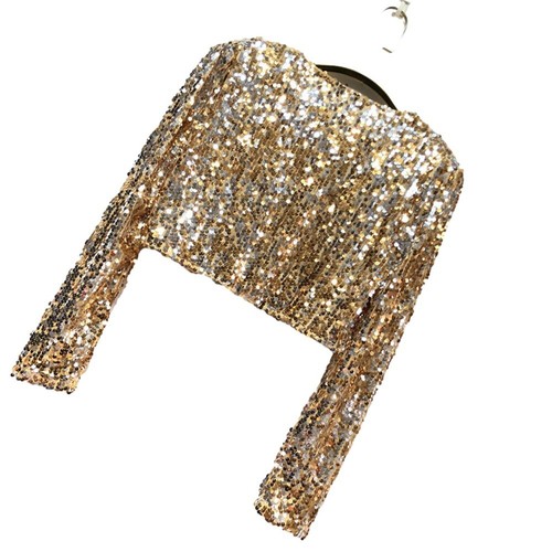 Sparkle and Shine with this Sequin Open Cardigan Jacket for Party Wedding Prom - Picture 8 of 17