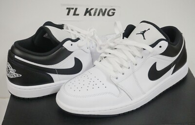 Nike Air Jordan 1 Low 白黒 10.5 Nike Air Jordan 1 Retro Low AJ1 White Black Limited Edition