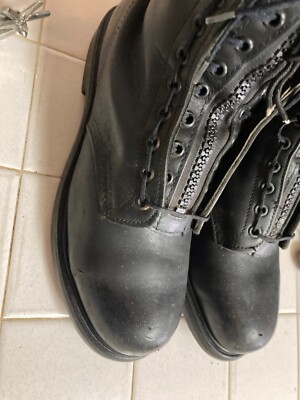 RED WING 4473 Vintage USA BLACK LEATHER ENGINEER MILITARY BOOTS 12 d STEEL TOE RED WING 4473 Vintage USA BLACK LEATHER ENGINEER MILITARY  main image 2