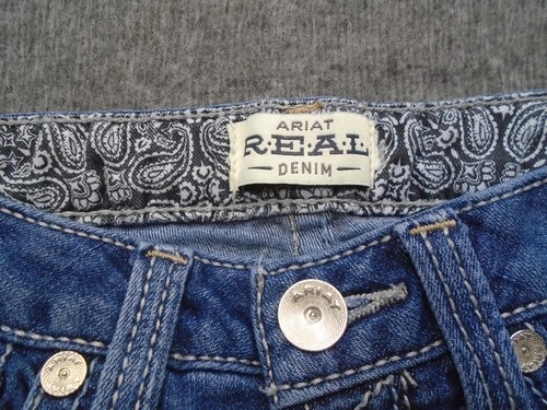 Ariat Jeans Girls 24 Blue Real Darlene Boot Cut Western Cowgirl Rodeo Boho - Picture 8 of 14
