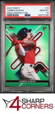 2022 TOPPS FINEST GREEN REFRACTOR #10 JARREN DURAN RC POP 4 PSA 10