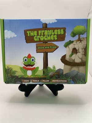 Frayless Crochet Dixie the Frog DIY Crochet Pet Animal Kit