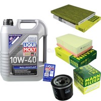 Mann Inspektionspaket 5L Liqui Moly 10W-40 FüR Nissan Qashqai +2 I 2.0 1.6