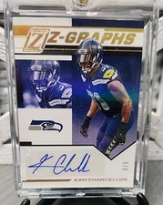 2020 Panini Zenith Z-Graphs Kam Chancellor #ZG5 3/5 Autograph  Seahawks