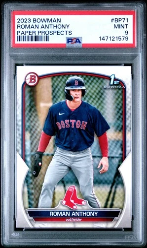 2023 Bowman 1st #BP71 Roman Anthony Paper Prospects PSA 9