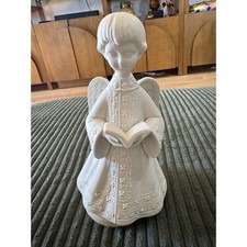 Sankyo Japan Angel Figurine Musical Ornament Plays Silent Night Works