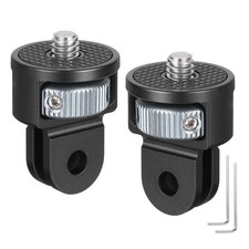 2pcs Aluminum Camera Tripod Mount Adapter 360  1/4"-20 Screw Black Titanium