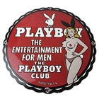 Vintage Playboy Bunny Logo Porcelain Sign - Entertainment for Men Club Show Sign