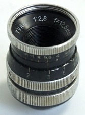 Kern-Paillard AR YVAR 12.5mm f/2.8 AR D-MOUNT SWISS LENS For 8 mm cameras Bolex