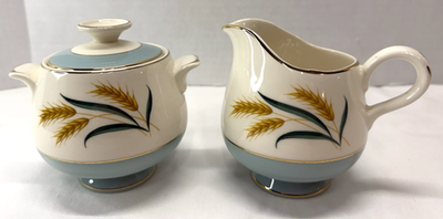 #ad VTG MCM Viking International D. S. Co. quot;Harvestquot; Creamer amp; Sugar Bowl Set $22.99