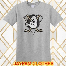 Mighty Ducks Anaheim Movie Hockey Team Men's Grey Size S - 5XL