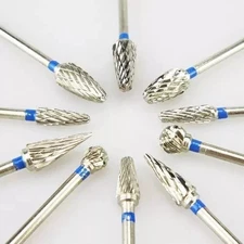 10 Pcs Dental Lab Polishing Bur Drills Tungsten Steel Carbide Burs Burrs 2.35MM