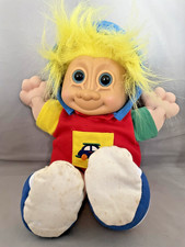 Russ Troll Kidz Doll Buster Boy Yellow Hair Vinyl Cloth Soft Body Blue Eyes 90s