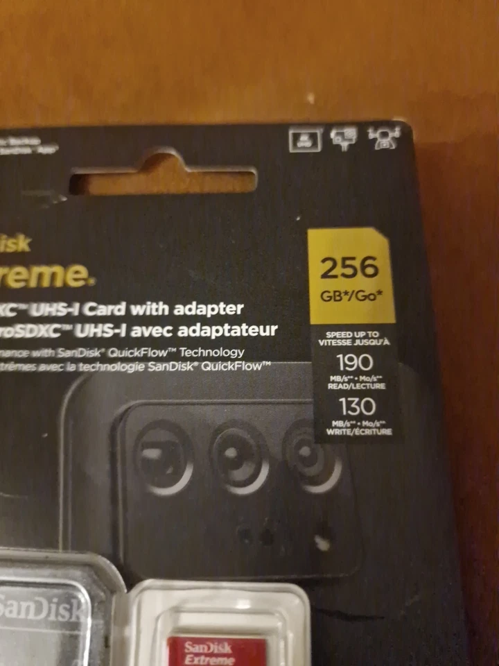 SanDisk Extreme 256 GB microSDXC Memory Card with An SD Adapter Brand New Sealed - Image 4 of 4