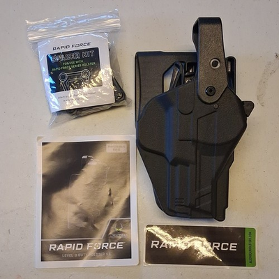 #ad #ad Alien Gear Rapid Force Level 3 Duty Holster Belt OWB Pistol Black Spacer Kit $119.99