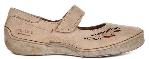 Josef Seibel Fergey Leather Mary Jane Womens Flats In Beige UK 4- 8 - Picture 2 of 6