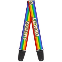 Guitar Strap - Equality/Stripe Rainbow/White (Us Import) Acc Neu