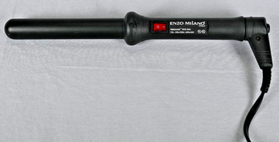 #ad Enzo Milano 25MM = 1” Clip less Curling Iron Black Wand Tested amp; Works $19.95