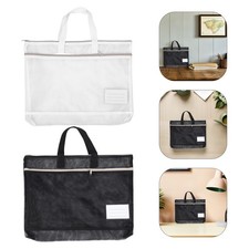2Pcs Portable Nylon Painting Storage Bag with Zipper and Handle for Travel