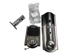 Schlage Connect Smart Deadbolt Lock w/Camelot Trim Satin Nickel BE469ZP CAM 619