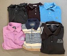 Lot of 6 Polo Shirts of Different Brands and Styles 2XL Button Short Sleeve Mens