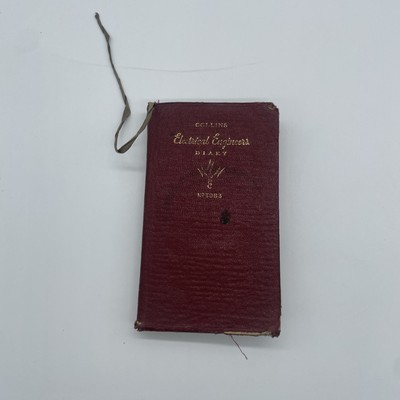 Collins Elektroingenieure Tagebuch 1952 Leder Taschenformat