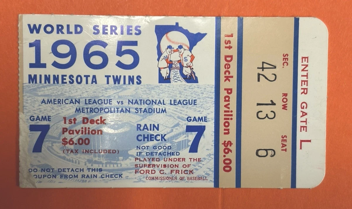 Sandy Koufax 1965 Vintage Sports Ticket Stubs for sale | eBay