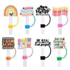 Silicone Straw Covers Cap for Stanley Cups,Tumblers 30oz 40oz,0.4 Inch/10mm 8...
