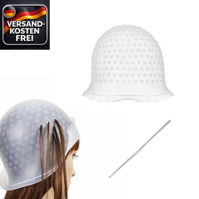 Silikon Strähnchenhaube Set für Haarfärben & Highlights, wiederverwendbar, flexi