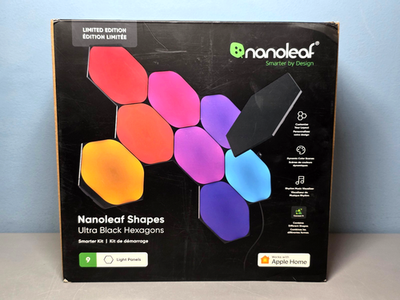 Nanoleaf Shapes Limited Edition Ultra Black Hexagons 9 Piece