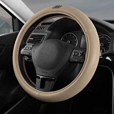 Memory Foam Steering Wheel Cover Grade Protein Leather Universal Fit 14.5-15