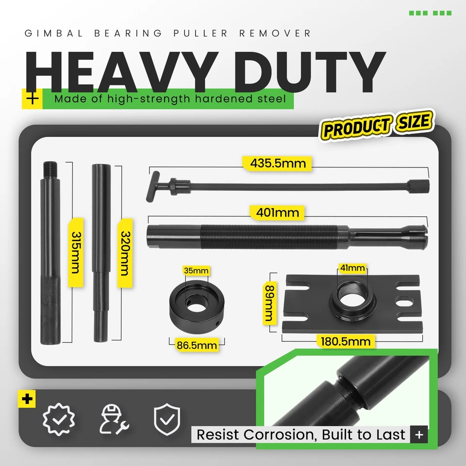BLACK Gimbal Bearing Puller + Alignment Tool For Mercruiser Alpha Bravo MR OMC - Image 4 of 4