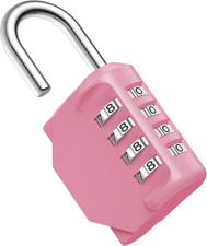 Combination Lock 4 Digit Waterproof Pink Rose for Gym Locker Fence Toolbox
