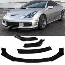 Front Bumper Lip Body Kit Spoiler Glossy Black For Toyota Celica 2000-2005
