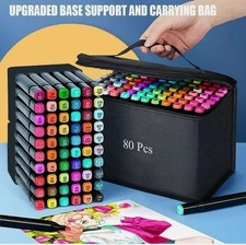 80 Colors Alcohol Based Markers Dual Tip Drawing Markers Set for Drawing FREE