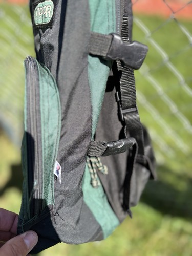 1990’s Vintage OUTDOOR PRODUCTS Forest Green Backpack Hiking Camping Pockets USA - Picture 2 of 9
