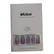Kokos Acrylic Press On Nails 24 Piece Set Ombre - Almond Shape- New - Fake Nails
