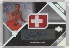 2006-07 Upper Deck UD Black Flag Auto 12/25 Thabo Sefolosha #AF-TS Auto 0c3