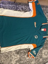 Vintage Miami Dolphins NFL Polo Shirt Mens XL Embroidered Colorblock